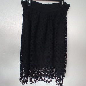 ROMEO & JULIET Couture Black Lace Skirt Medium